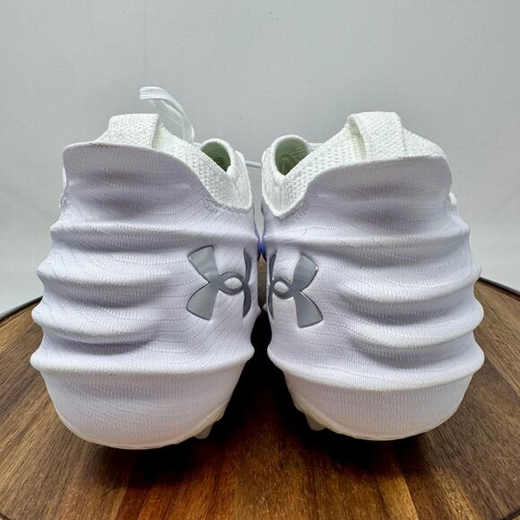 Under Armour Blur Smoke Suede 2.0 MC White Football Cleats 3027978-101 Size 14 - Picture 4 of 8